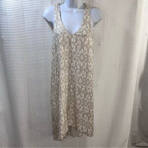 Freedom Trail ladies Beige Patterned Midi Dress size small